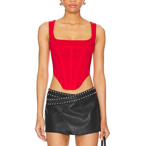 Miaou Red Corset Top